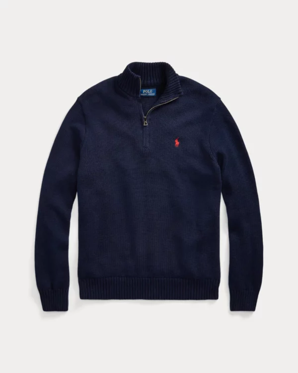 Pack de 3 pulls en coton demi-zippés à col cheminée Polo Ralph Lauren – Taille L