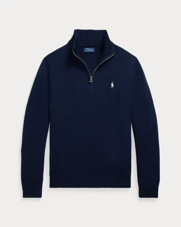 Pack de 3 pulls en coton demi-zippés à col cheminée Polo Ralph Lauren – Taille L