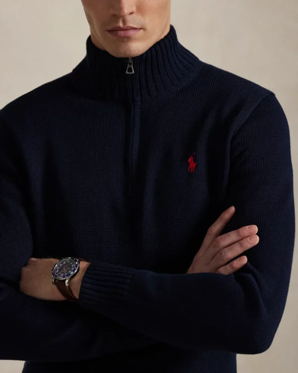 Pack de 3 pulls en coton demi-zippés à col cheminée Polo Ralph Lauren – Taille L